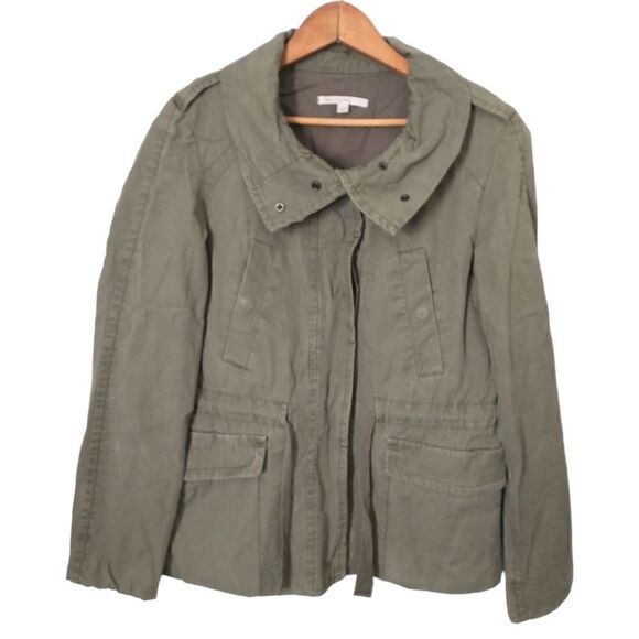 Y2K GAP Womens Army Jacket XS Chore Utility Military Barn Khaki Grunge Field - Picture 8 of 16